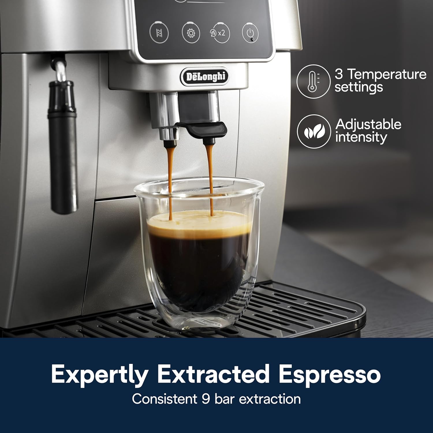De'Longhi Magnifica Start Automatic Espresso Machine with Manual Milk Frother & Built in Grinder