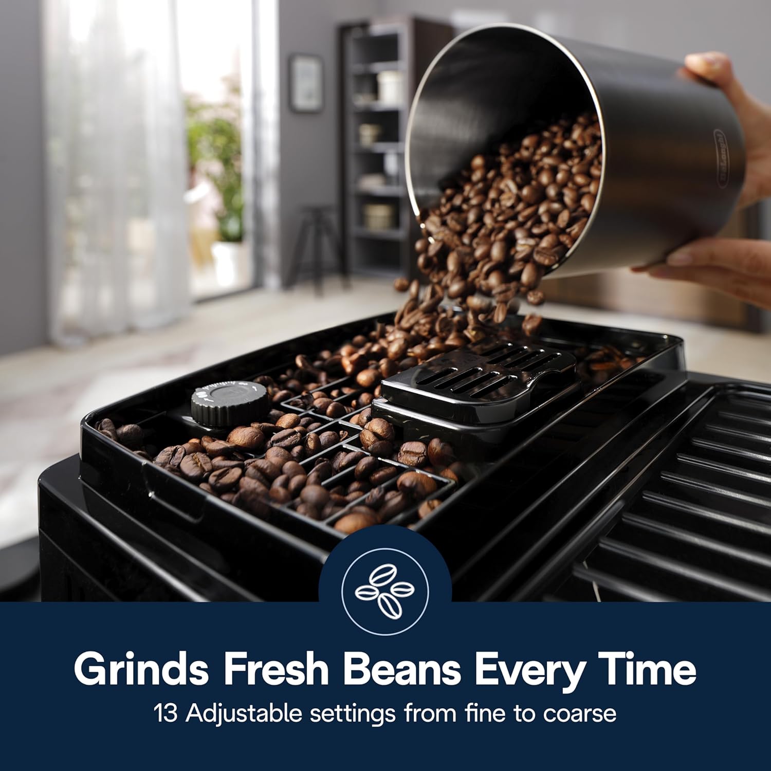 De'Longhi Magnifica Start Automatic Espresso Machine with Manual Milk Frother & Built in Grinder