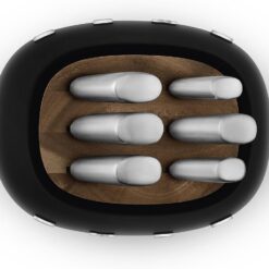 Smeg Black Stainless Steel Knife Block Set