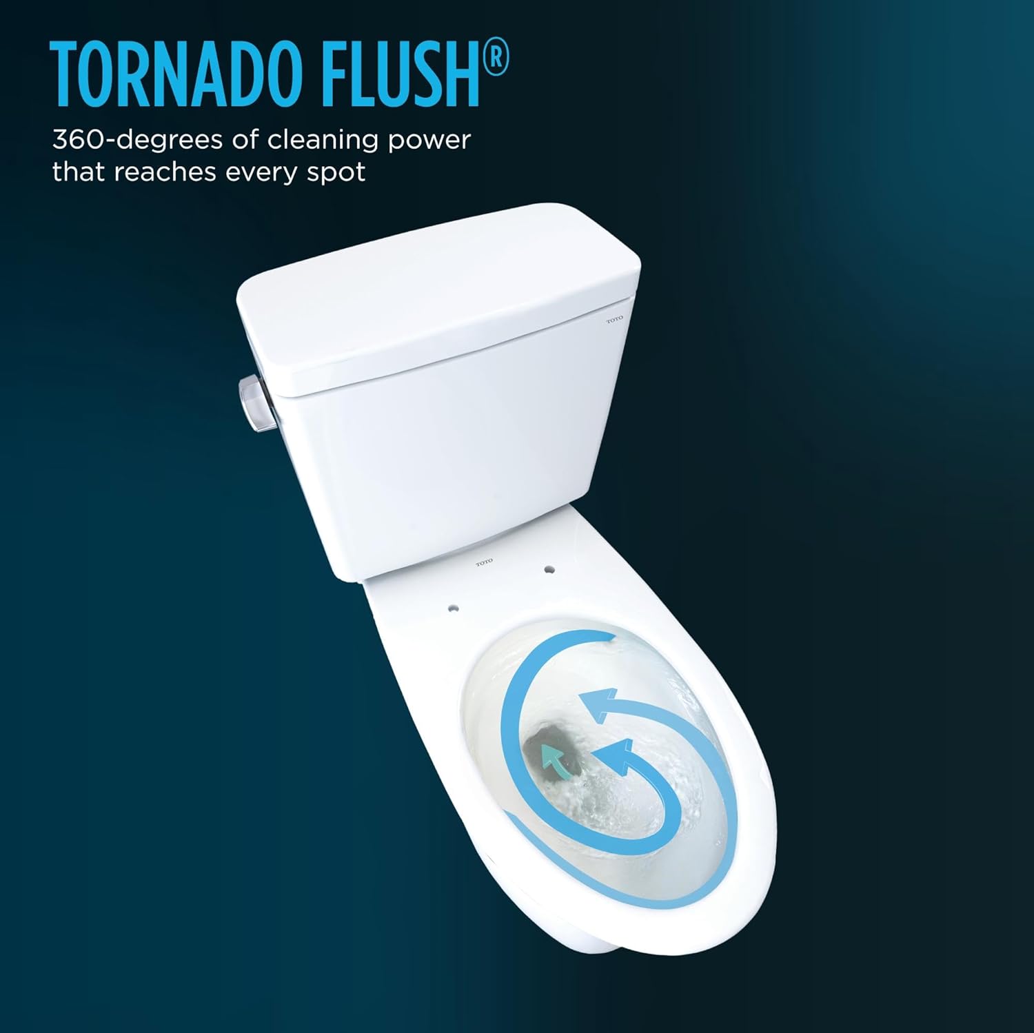 TOTO Drake Two-Piece Elongated 1.28 GPF Universal Height TORNADO FLUSH Toilet - CST776CEFRG#01