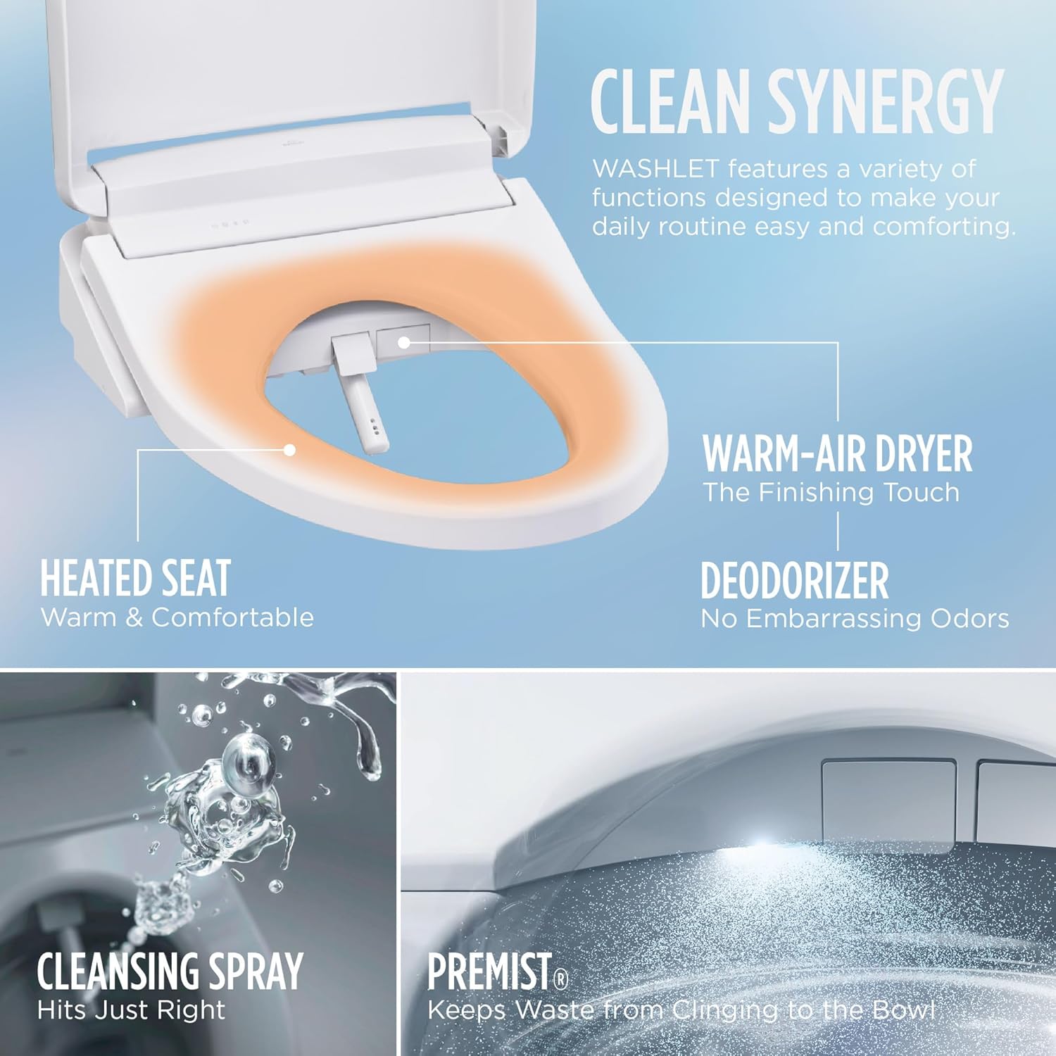 TOTO Drake WASHLET+ Two-Piece Elongated 1.6 GPF Universal Height TORNADO FLUSH Toilet - MW7763446CSFG#01