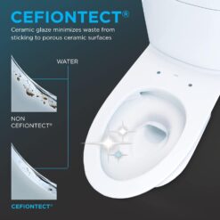 TOTO Aquia IV Arc Two-Piece Elongated Dual Flush 1.28 and 0.9 GPF Universal Height Toilet - MS448124CEMFGN#01