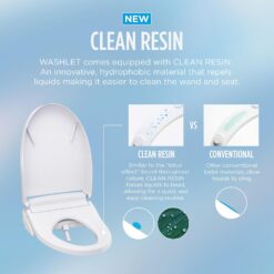 TOTO WASHLET S5 Electronic Bidet Toilet Seat with Instantaneous Water Heating, Elongated, Cotton White - SW3446#01