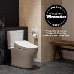TOTO WASHLET S5 Electronic Bidet Toilet Seat with Instantaneous Water Heating, Elongated, Cotton White - SW3446#01