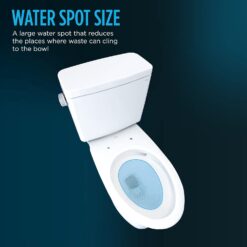 TOTO Drake Two-Piece Elongated 1.28 GPF Universal Height TORNADO FLUSH Toilet with CEFIONTECT, Sedona Beige - CST776CEFG#12