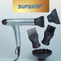 Olivia Garden 1875W SuperHP Professional Hair Dryer for All Hair Types, Silver-Blue