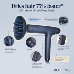 Bio Ionic Smart-X Hair Dryer with Diffuser, High-Efficiency Blow Dryer