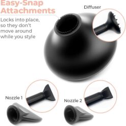 SRILabs DryQ “Smart” Hair Dryer - Super Lightweight, Foldable - Powerful, Quiet Motor