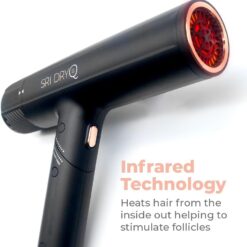 SRILabs DryQ “Smart” Hair Dryer - Super Lightweight, Foldable - Powerful, Quiet Motor