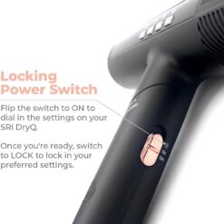 SRILabs DryQ “Smart” Hair Dryer - Super Lightweight, Foldable - Powerful, Quiet Motor