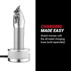 FX+ Professional Barber Cord/Cordless Hair Clippers for Men, All Metal, Lithium Battery with 3-Hour Runtime
