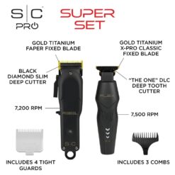 StyleCraft Flex Trimmer and Rebel Clipper Super Set with Tight Guards, Accessories and Travel Case
