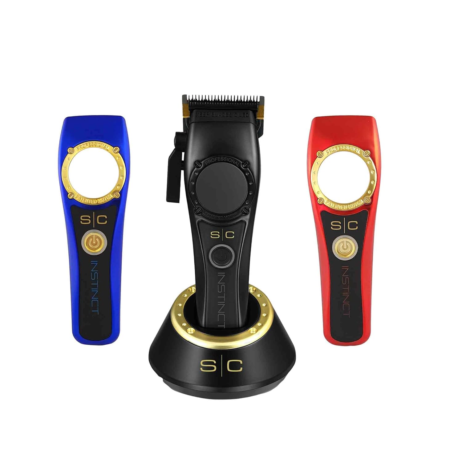 Stylecraft Instinct Professional IN2 Vector Motor Cordless Hair Clipper with Intuitive Torque Control, 3 Modular Lids