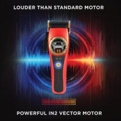 Stylecraft Instinct Professional IN2 Vector Motor Cordless Hair Clipper with Intuitive Torque Control, 3 Modular Lids