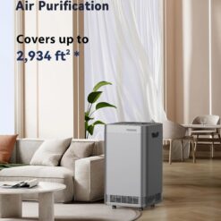Nuwave Whole House Air Purifiers, Oxypure Smart Air Purifier with 5 Stage Tower Structure Air Filter, Air Quality & Odor Sensors, Sleep Mode for Bedroom