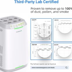 Nuwave Oxypure Zero E500 Air Purifier with Washable Reusable Filters for Large Room