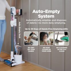Shark Clean & Empty Cordless Stick Vacuum – Lightweight Cordless Vacuum with Auto-Empty System, HEPA Filter, Portable, Rechargeable, Exclusive Motorized Hand Tool for Pet Hair, BU3523