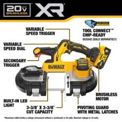 DEWALT 20-Volt 3.375-in Portable Band Saw ( Battery Included and Charger Included )