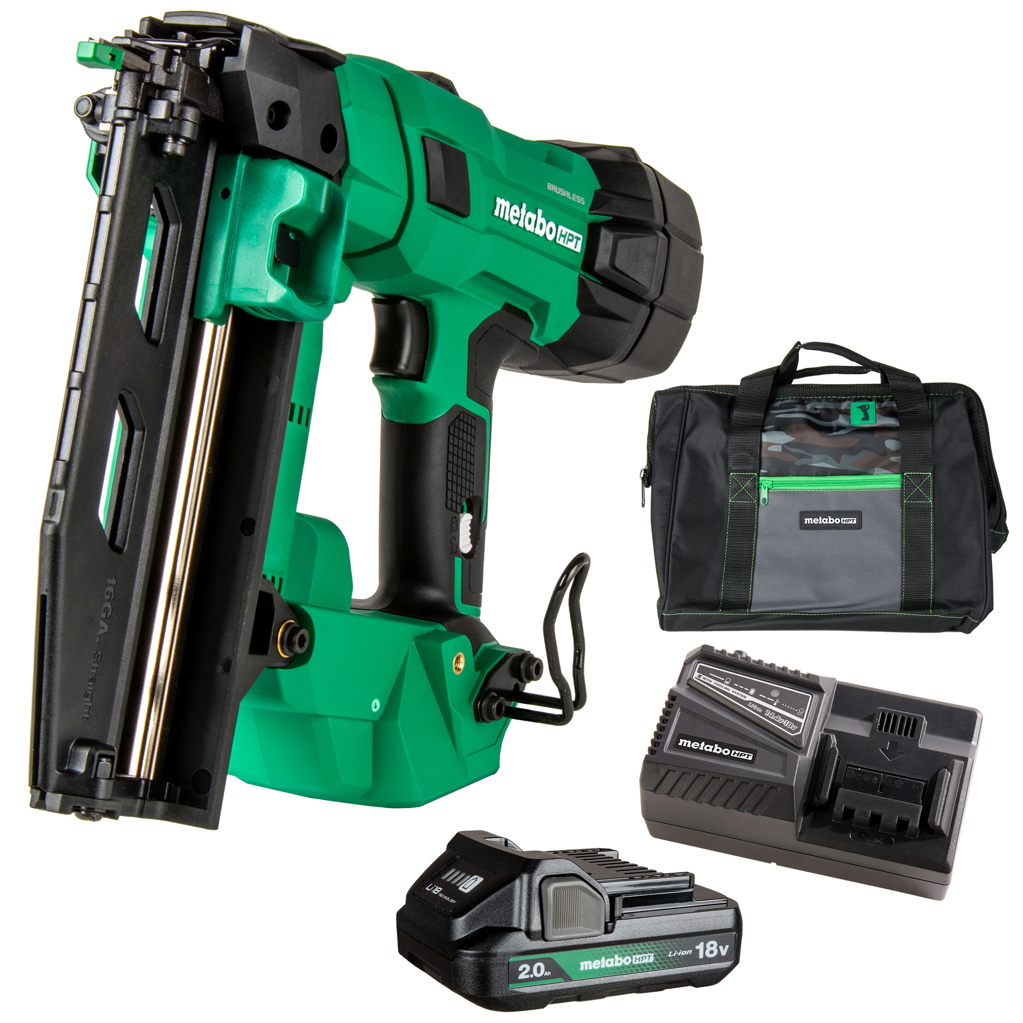 Metabo HPT MultiVolt 2-1/2-in 16 -Gauge Cordless Straight Finish Nailer (Battery Included and Charger Included)
