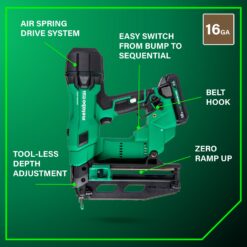 Metabo HPT MultiVolt 2-1/2-in 16 -Gauge Cordless Straight Finish Nailer (Battery Included and Charger Included)