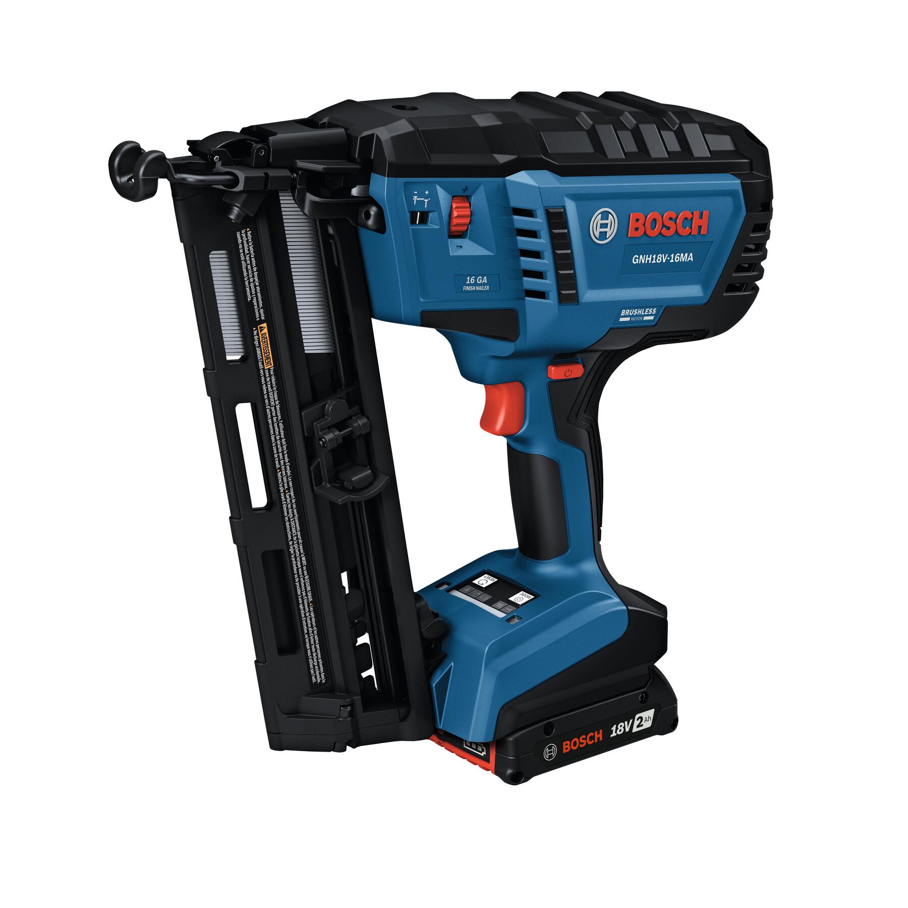 Bosch 18V Brushless 2-1/2-in 16 -Gauge Cordless Finish Nailer (Battery Included and Charger Included)
