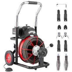VEVOR 110-Volt 1/2-in dia x 100-ft L Steel core Corded Machine Augers