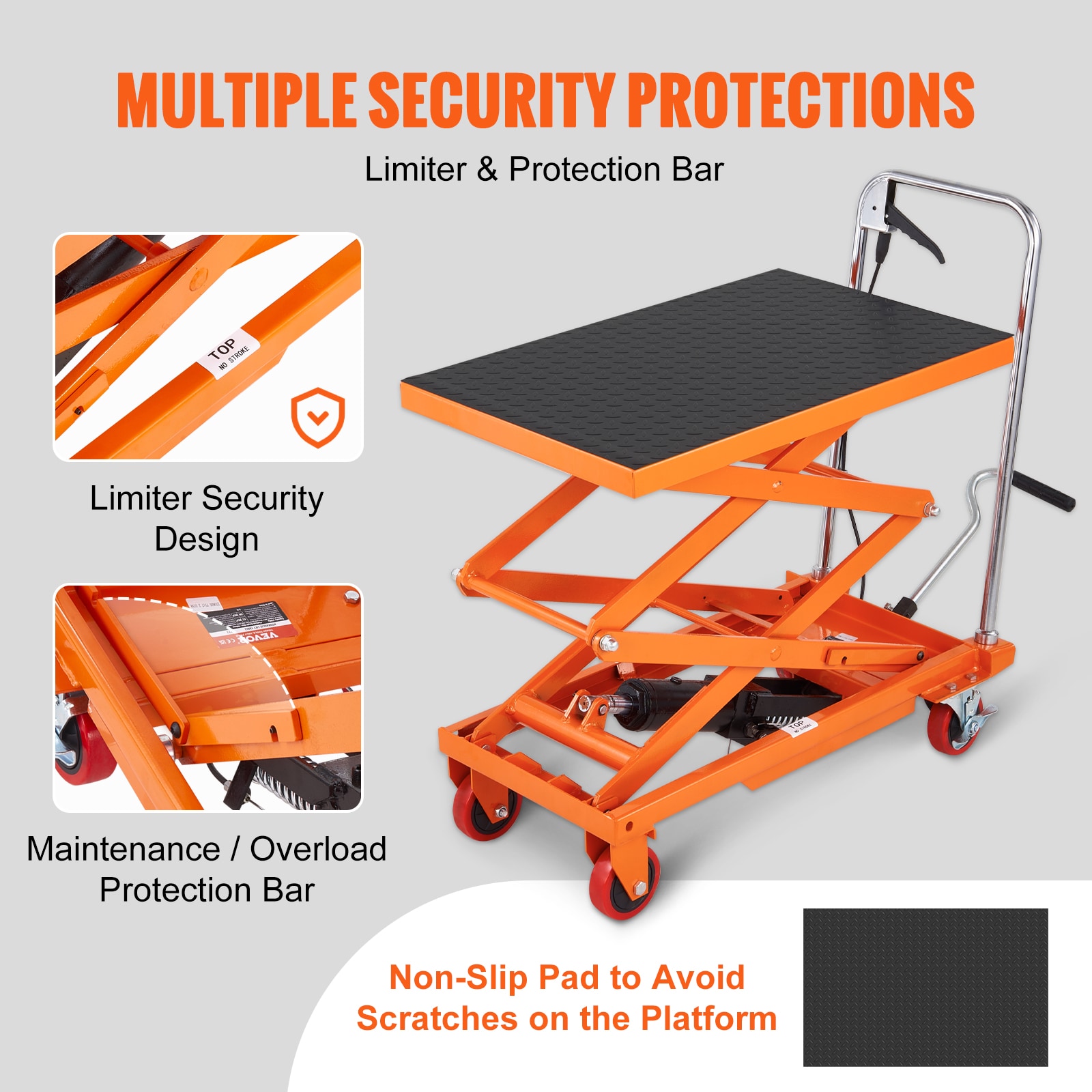 VEVOR 50-in Table 330-lb Capacity Utility Cart