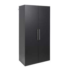 Prepac HangUps 36-in W x 72-in H x 20-in D Wall-mounted Composite wood Garage Cabinet in Black