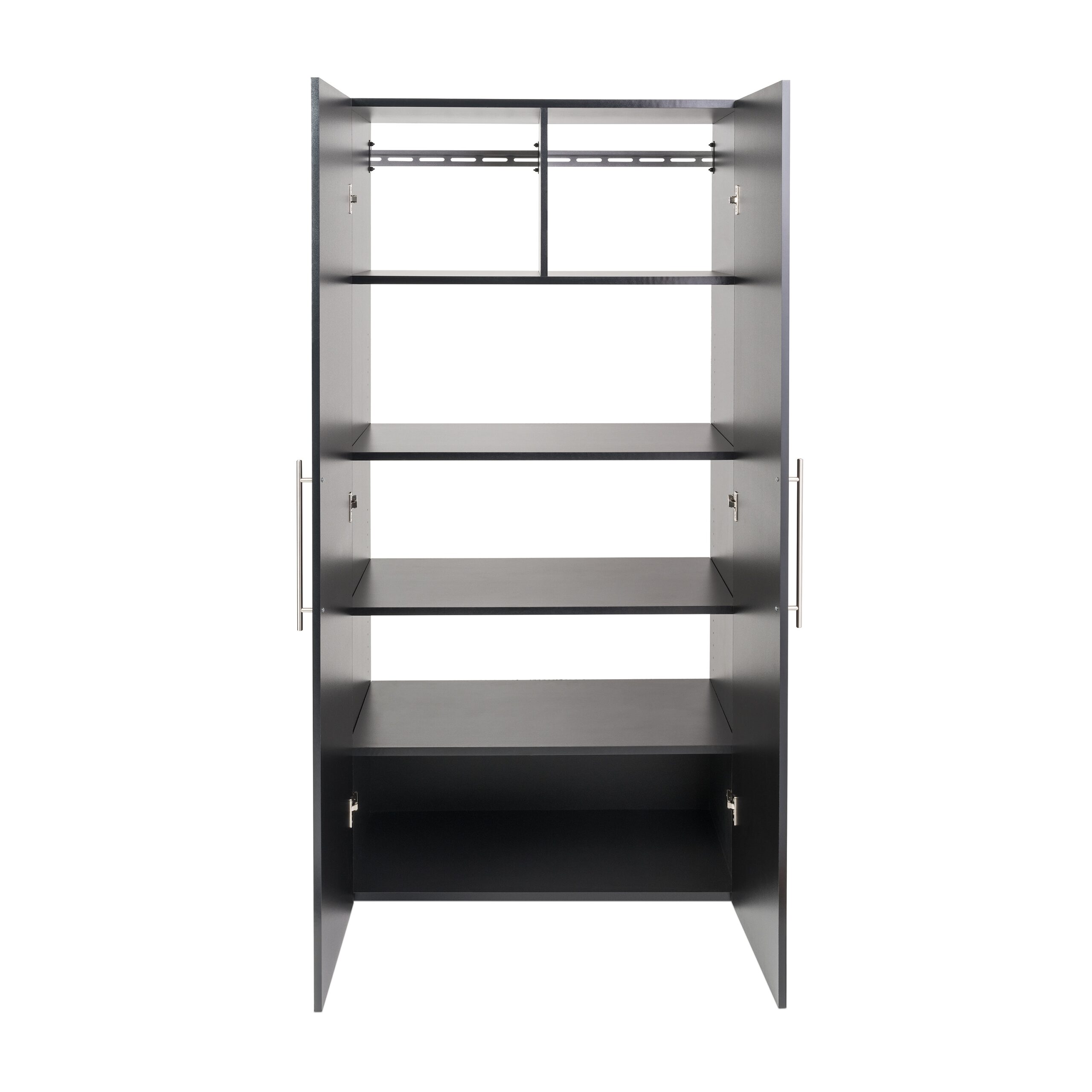 Prepac HangUps 36-in W x 72-in H x 20-in D Wall-mounted Composite wood Garage Cabinet in Black
