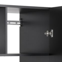 Prepac HangUps 36-in W x 72-in H x 20-in D Wall-mounted Composite wood Garage Cabinet in Black