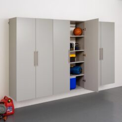 Prepac HangUps 36-in W x 72-in H x 20-in D Wall-mounted Composite wood Garage Cabinet in Gray