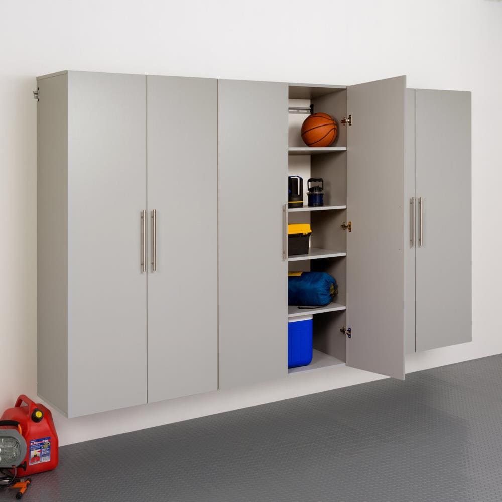 Prepac HangUps 36-in W x 72-in H x 20-in D Wall-mounted Composite wood Garage Cabinet in Gray