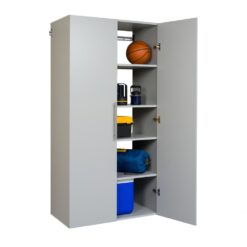 Prepac HangUps 36-in W x 72-in H x 20-in D Wall-mounted Composite wood Garage Cabinet in Gray
