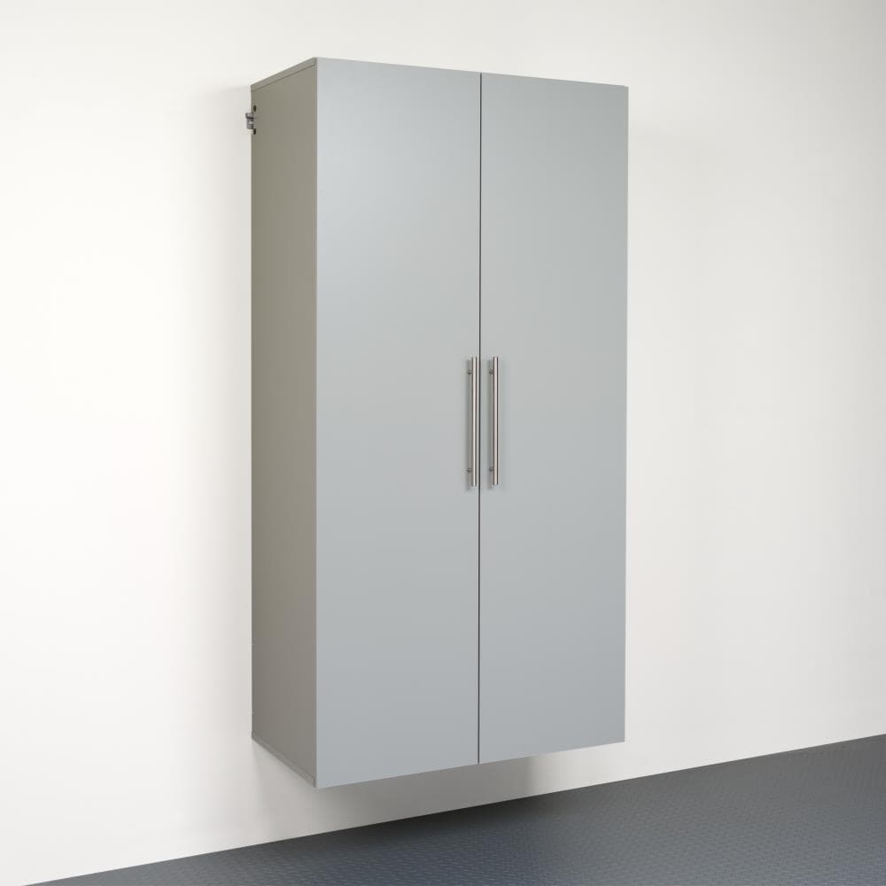 Prepac HangUps 36-in W x 72-in H x 20-in D Wall-mounted Composite wood Garage Cabinet in Gray