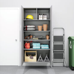 Prepac HangUps 36-in W x 72-in H x 20-in D Wall-mounted Composite wood Garage Cabinet in Gray