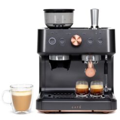Cafe Bellissimo Semi automatic Stainless steel Programmable Wi-Fi Espresso Machine with Drip Tray ( Matte Black )