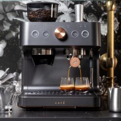 Cafe Bellissimo Semi automatic Stainless steel Programmable Wi-Fi Espresso Machine with Drip Tray ( Matte Black )