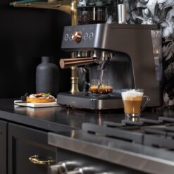 Cafe Bellissimo Semi automatic Stainless steel Programmable Wi-Fi Espresso Machine with Drip Tray ( Matte Black )