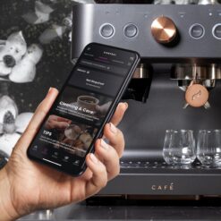Cafe Bellissimo Semi automatic Stainless steel Programmable Wi-Fi Espresso Machine with Drip Tray ( Matte Black )