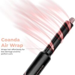 SRILabs StyleWrap Pro 7-in-1 Coanda Air Hair Multi Styler Dryer Brush with Negative Ions, Black