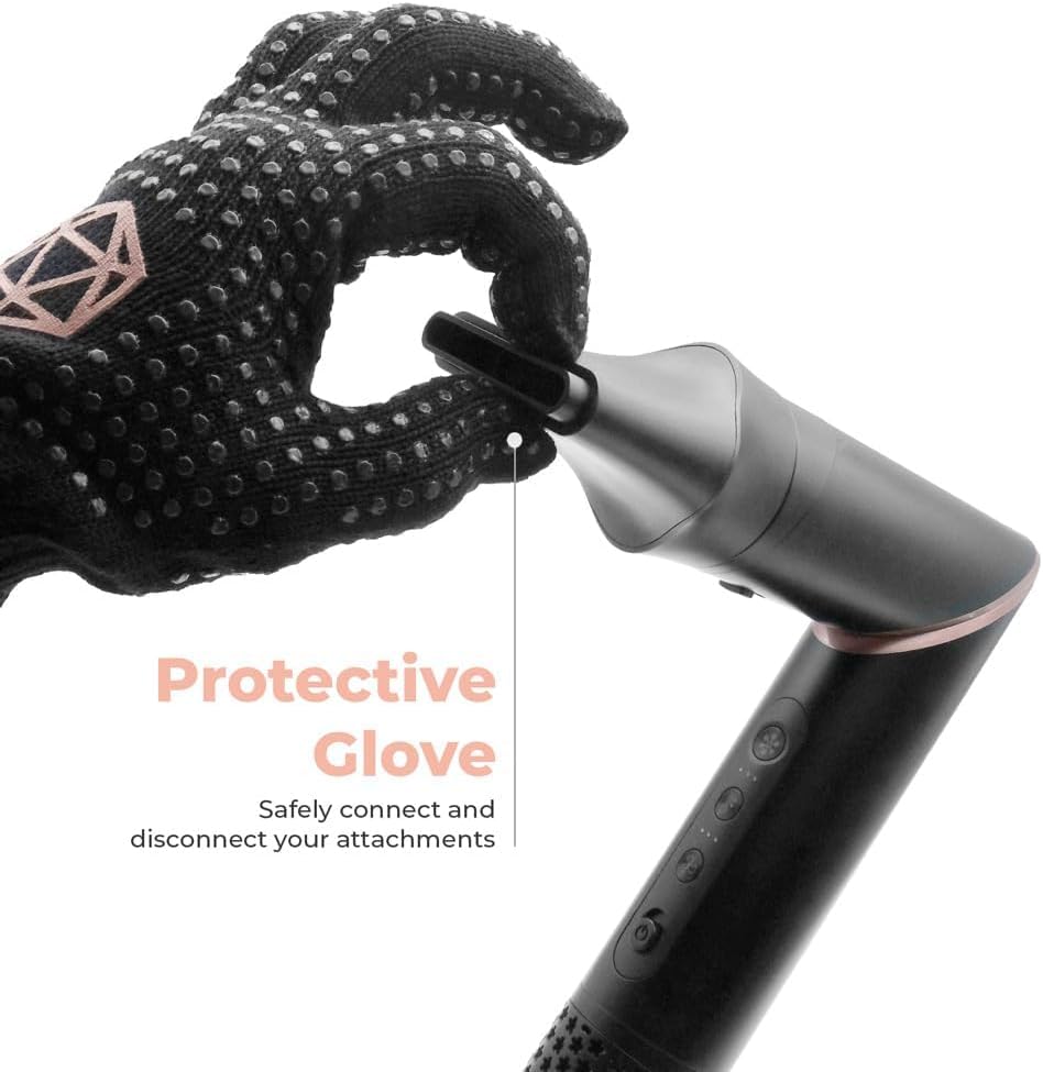 SRILabs StyleWrap Pro 7-in-1 Coanda Air Hair Multi Styler Dryer Brush with Negative Ions, Black