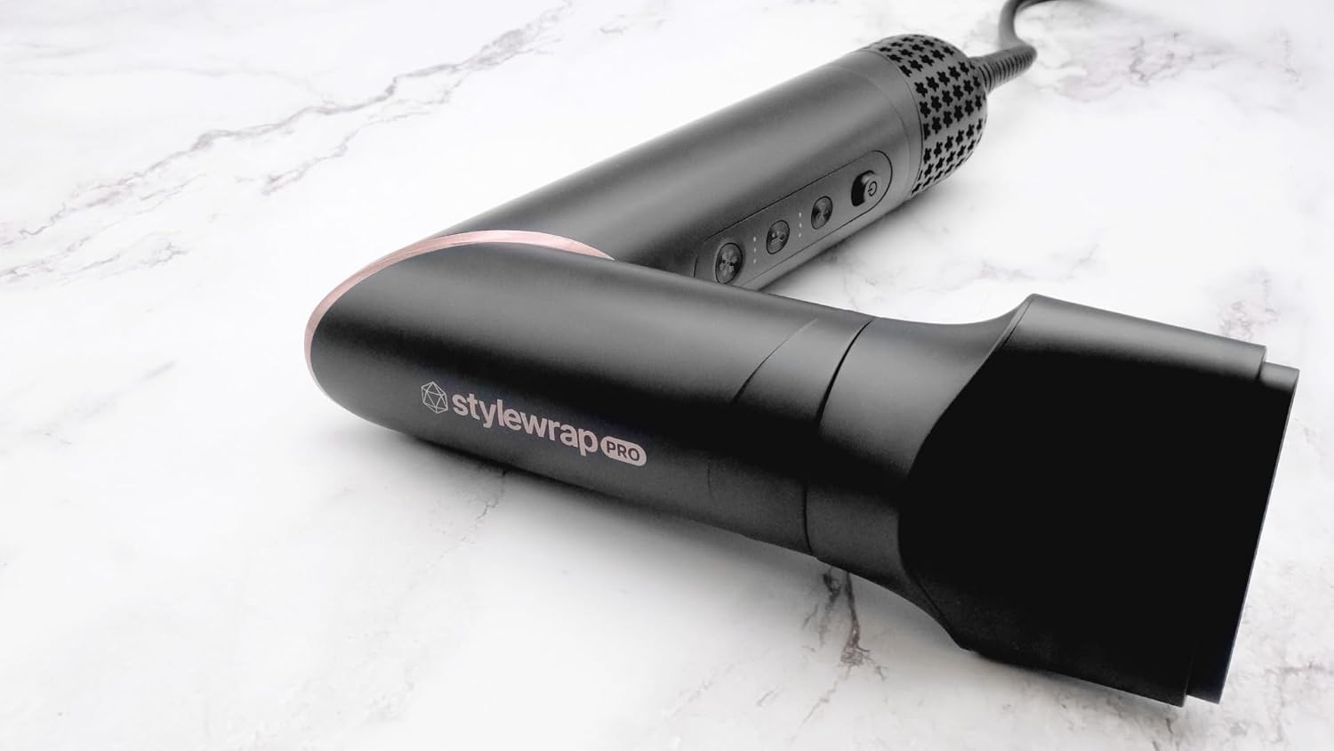 SRILabs StyleWrap Pro 7-in-1 Coanda Air Hair Multi Styler Dryer Brush with Negative Ions, Black
