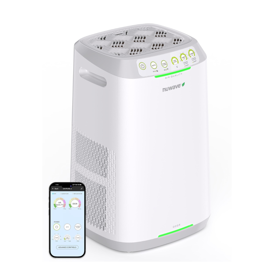 Nuwave Oxypure Zero E500 Air Purifier with Washable Reusable Filters for Large Room