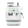 Smeg EGF03 Semi-Automatic Espresso Machine with Built-In Grinder, Dual Thermoblock, 50’s Retro Style – Pastel Green (120 V)