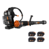 WORX Nitro WG572 80V Cordless Leaf Blower, Backpack Blower with 800CFM & 150MPH, Electric Blower