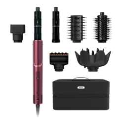 Shark FlexStyle Air Styling & Drying System, Powerful Hair Dryer Brush & Multi-Styler, Black Cherry, HD457CR