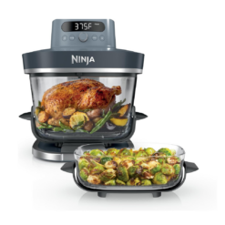 Ninja Crispi Pro 6-in-1 Glass Air Fryer | 6qt & 2.5qt Glass Containers with Storage Lids | Cyberspace | AS101CY