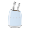 Smeg Pastel Blue Stainless Steel Knife Block Set