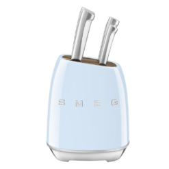Smeg Pastel Blue Stainless Steel Knife Block Set