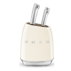Smeg Cream Stainless Steel Knife Block Set